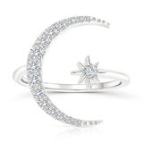 Eloura™ Silver Moon and Star Ring