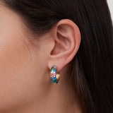 Eloura™ Golden Circle Earrings with Flower