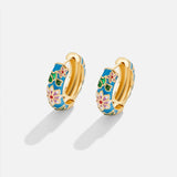 Eloura™ Golden Circle Earrings with Flower