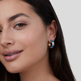 Eloura™ Golden Circle Earrings with Flower