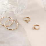 Eloura™ Stone Hoop Earrings with Zirconia