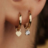 Eloura™ Stone Hoop Earrings with Zirconia