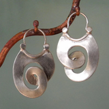 Eloura™ Vintage Irregular Silver Earrings