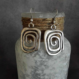 Eloura™ Vintage Spiral Silver Earrings
