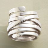 Eloura™ Vintage Thick Layer Silver Ring