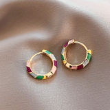 Eloura™ Golden Enamel Earrings