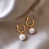 Eloura™ Gold Pearl Earrings