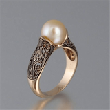 Eloura™ Vintage Pearl Gold Ring