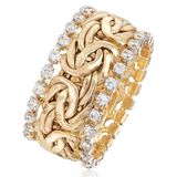 Eloura™ Gold Braided Ring with Zirconia