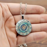 Eloura™ Vintage Blue Mandala Pendant Necklace