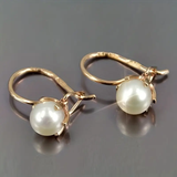 Eloura™ Elegant Gold Pearl Earrings