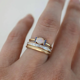 Eloura™ Vintage Gold Opal Ring Set