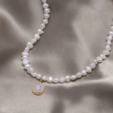 Eloura™ Gold Moonstone Pearl Necklace