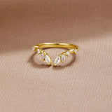 Eloura™ Crystal Gold Vine Ring