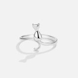Eloura™ Midnight Cat Silver Ring