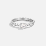 Eloura™ Twisted Silver Crystal Ring