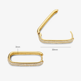 Eloura™ 16K Gold Large Pave Hoop Earrings